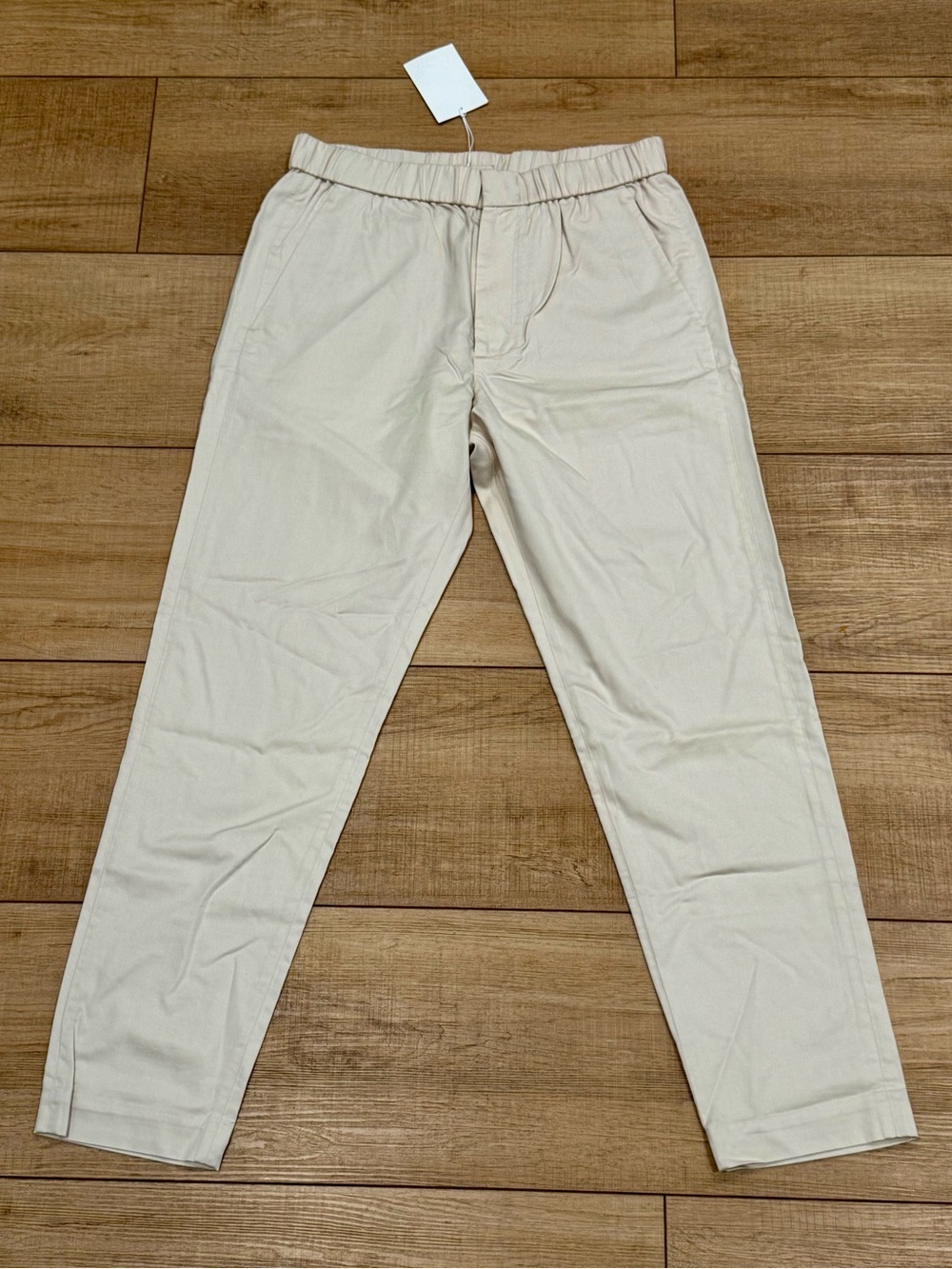 NWT COS Elastic Waist Tapered Trousers Beige Dusty Light Men’s 34R